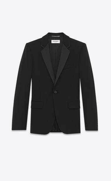 Tuxedo jacket in grain de poudre saint laurent